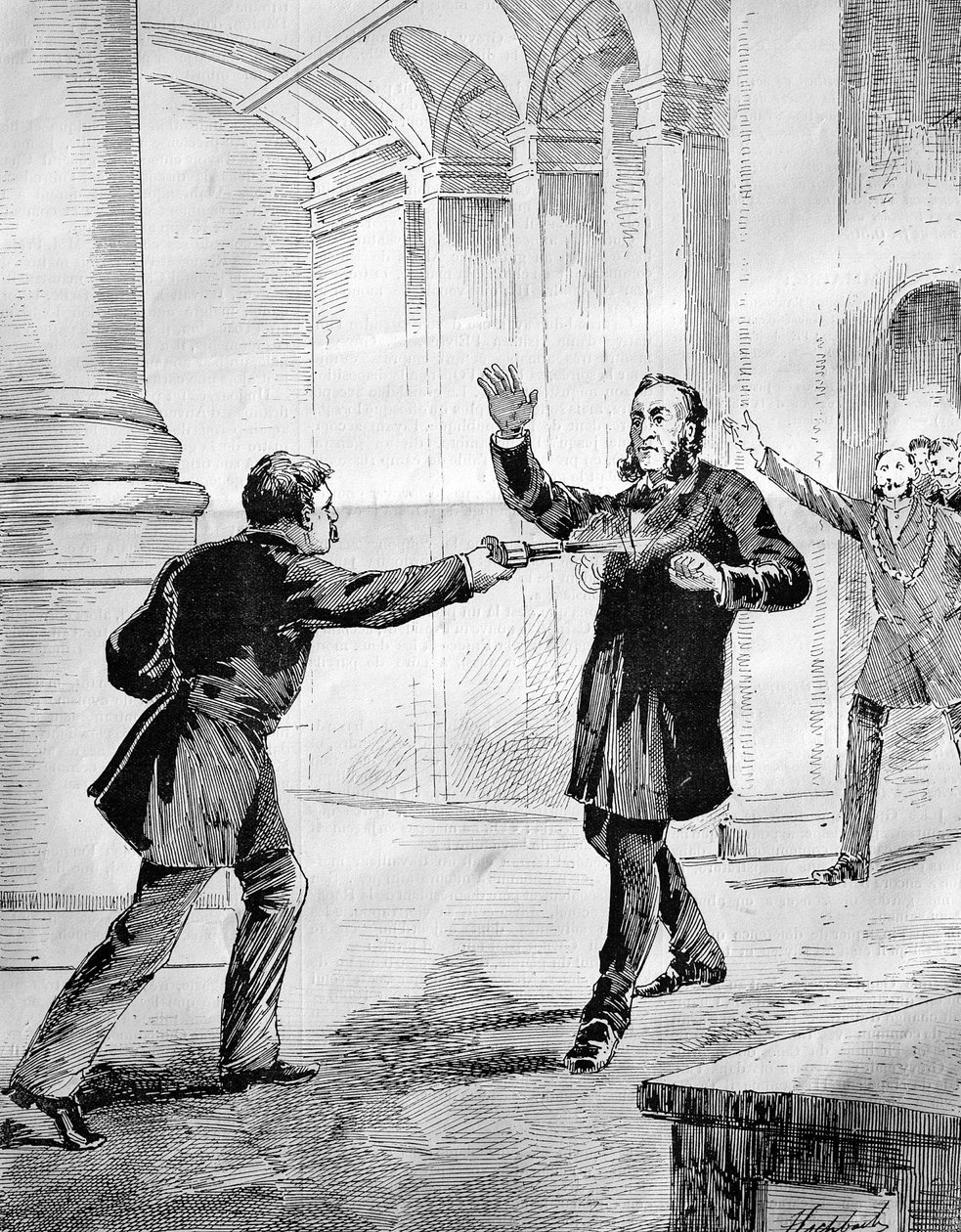 Attentat auf Jules Ferry (1832-1893), einen französischen Ministerpräsidenten von French School