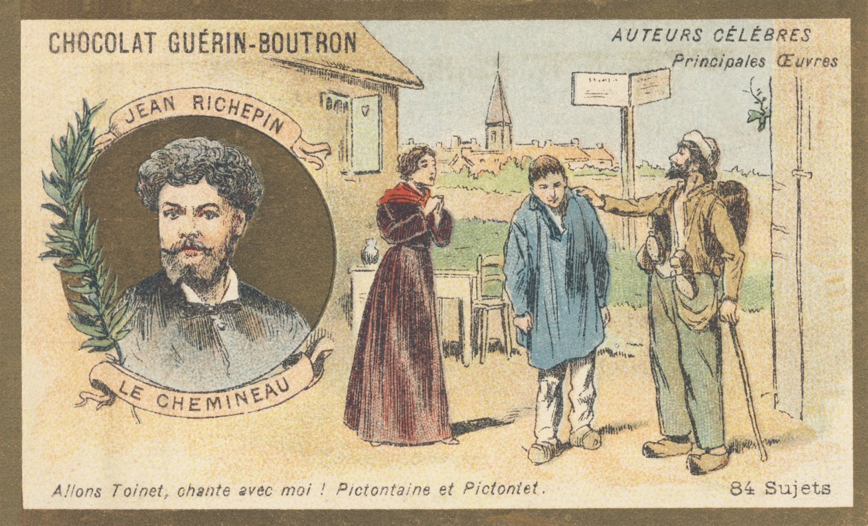 Auguste-Jules Richepin, genannt Jean Richepin (1849-1926), französischer Dichter, Romanautor und Dramatiker, Autor von „Le chemineau“, Drama in fünf Akten (1897) von French School