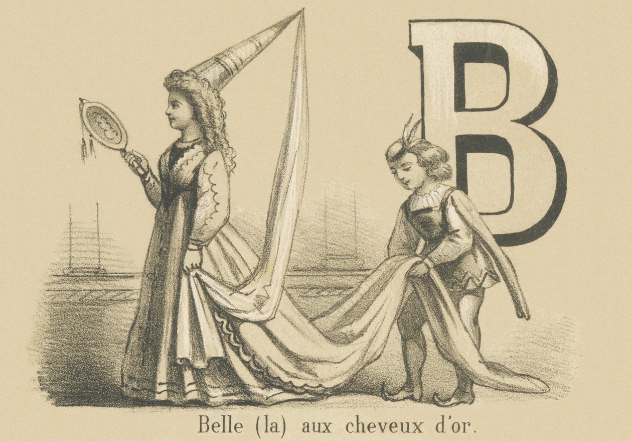B: Die Schöne mit dem goldenen Haar von French School