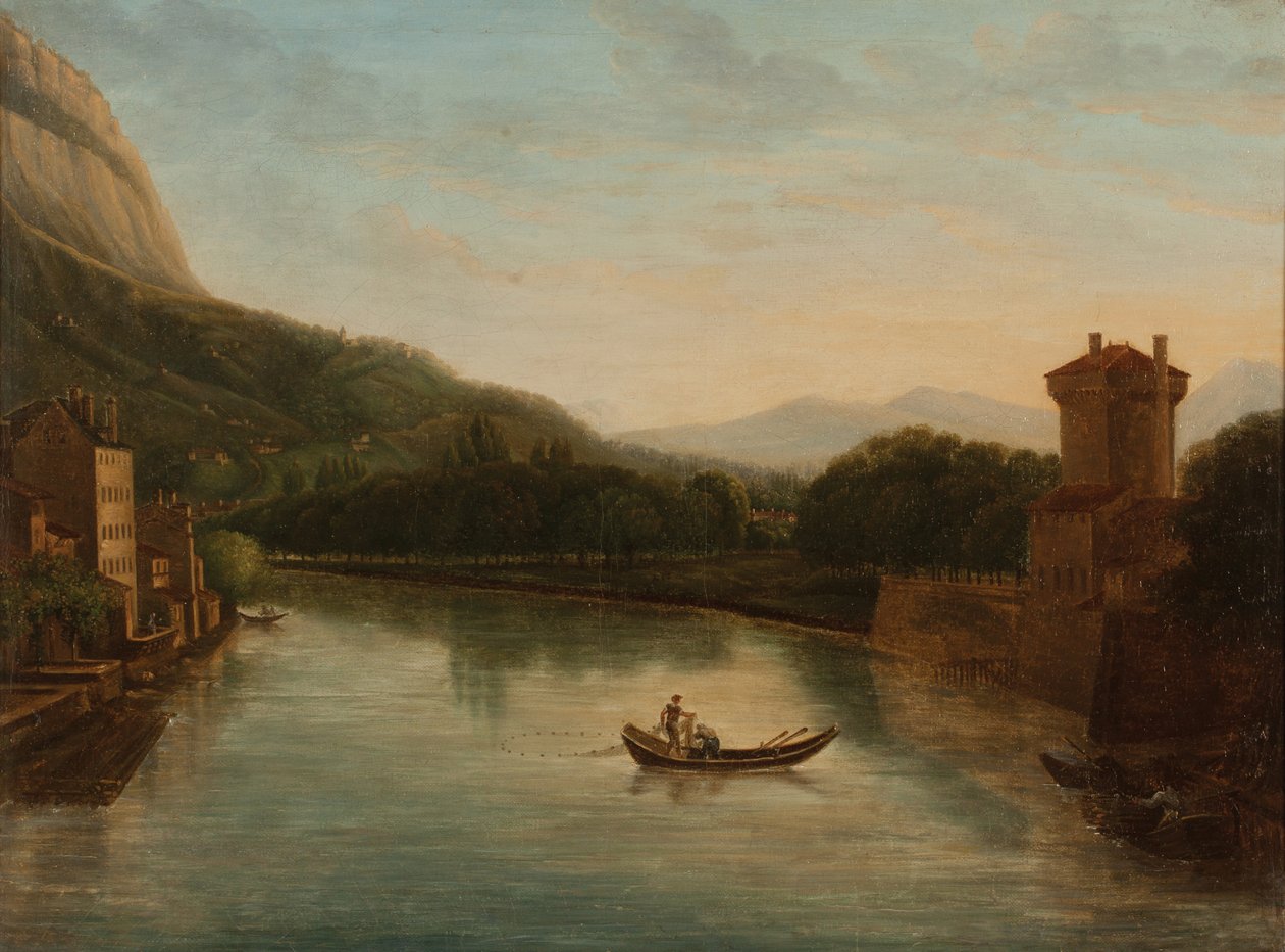 Ufer der Isère in Grenoble von French School