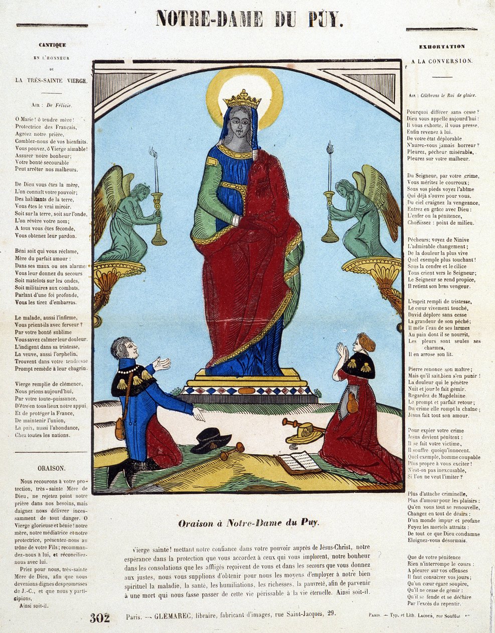 Schwarze Madonna: Oraison in Notre-Dame du Puy - Bild von Epinal, n.d. von French School