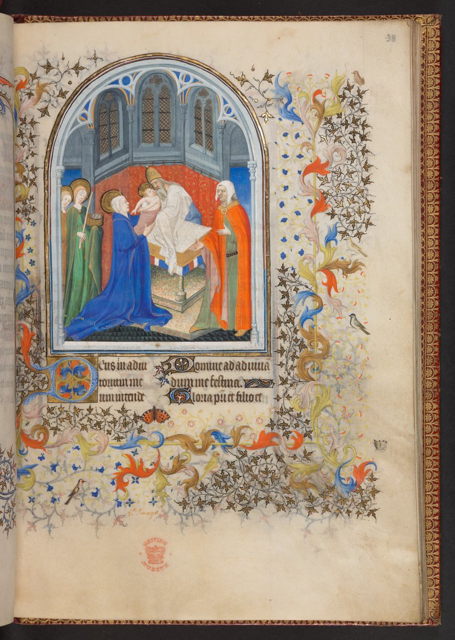 Stundenbuch, Add MS 32454 f.38r, Frankreich von French School