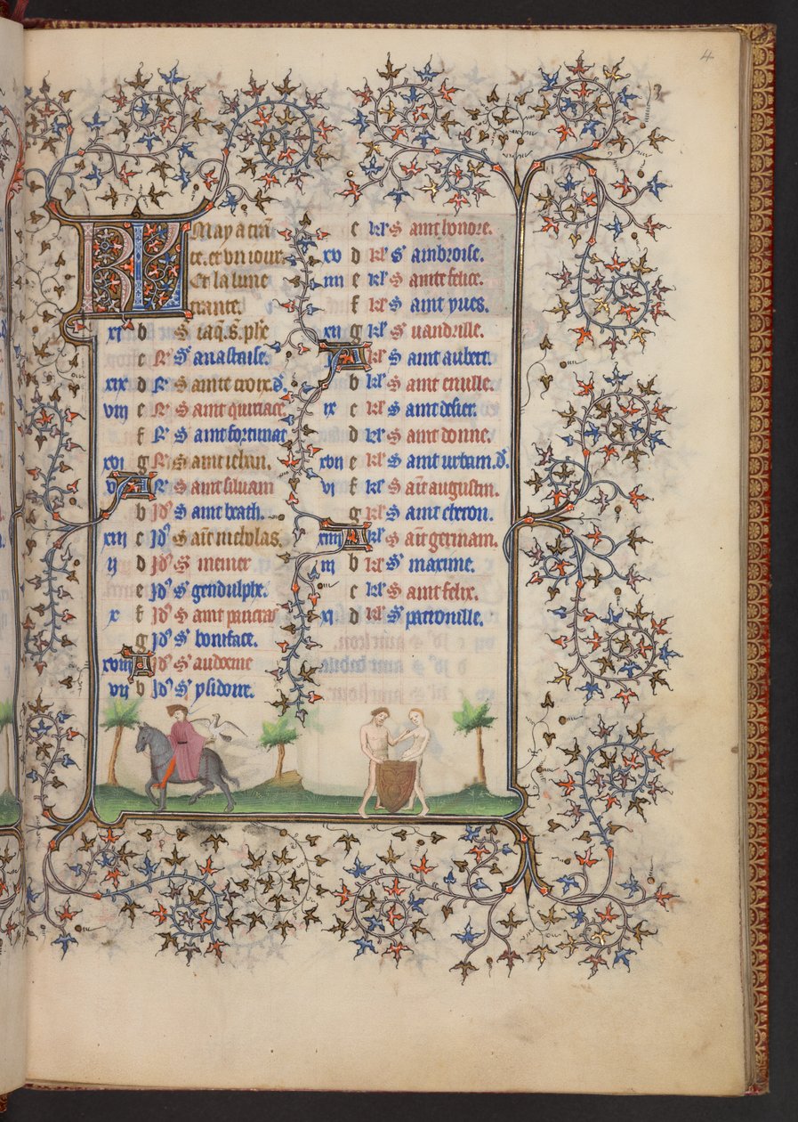 Stundenbuch, Add MS 32454 f.4r, Frankreich von French School