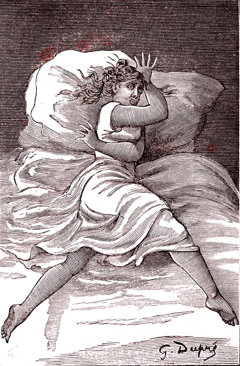 Grenzen der Hysterie. 1887 (Gravur) von French School