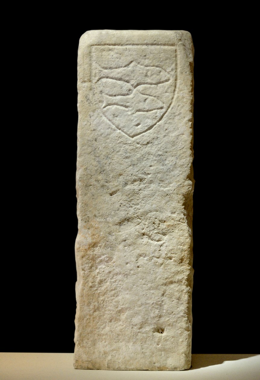 Grenzstein des Gebiets der Zisterzienserabtei von Fontenay, Burgund von French School