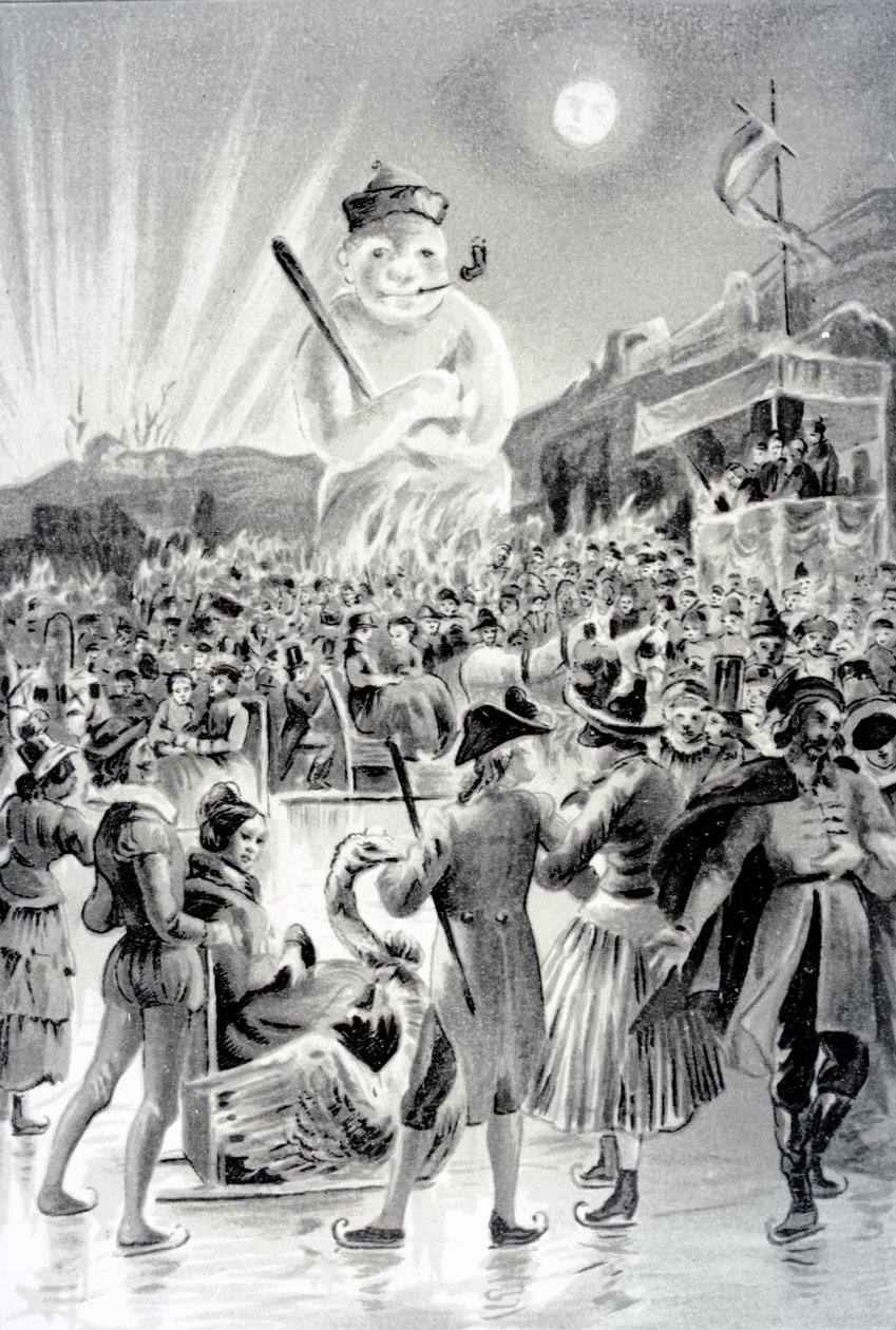 Budapest, Illustration aus Der Schneemann von George Sand, 1887 von French School