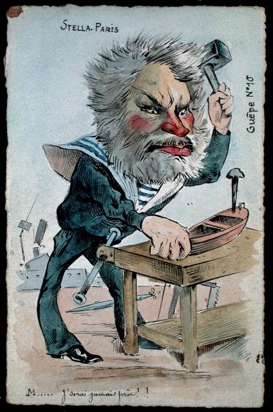 Karikatur des Marineministers Camille Pelletan (1846-1915) aus der Serie 