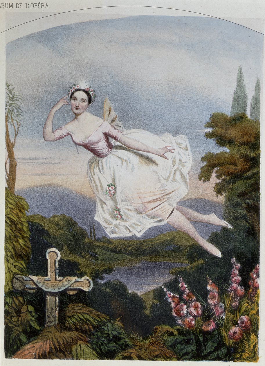 Carlotta Grisi (1819-99) als Giselle, aus dem gleichnamigen Ballett von Adolphe Adam (1803-56) von French School