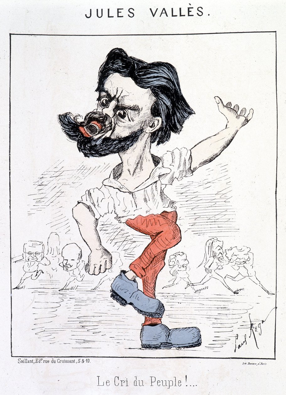 Karikatur von Jules Vallès - in „Der Schrei des Volkes!“ von French School