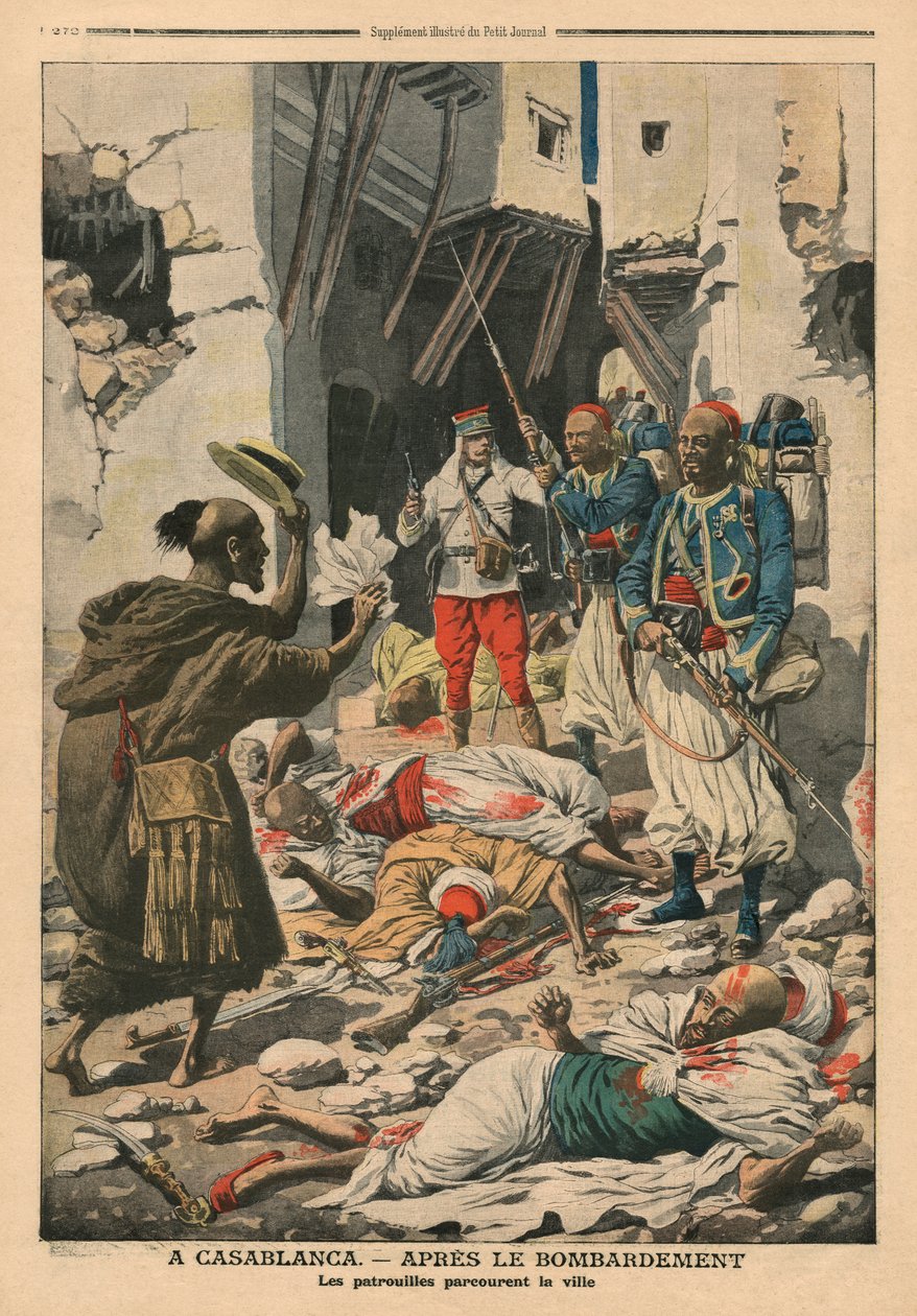 Casablanca nach dem Bombenangriff, Illustration aus 