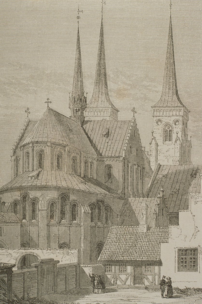 Kathedrale in den 1850er Jahren, Roskilde, Dänemark, aus Le Tour du Monde, veröffentlicht in Paris, 1860er Jahre von French School