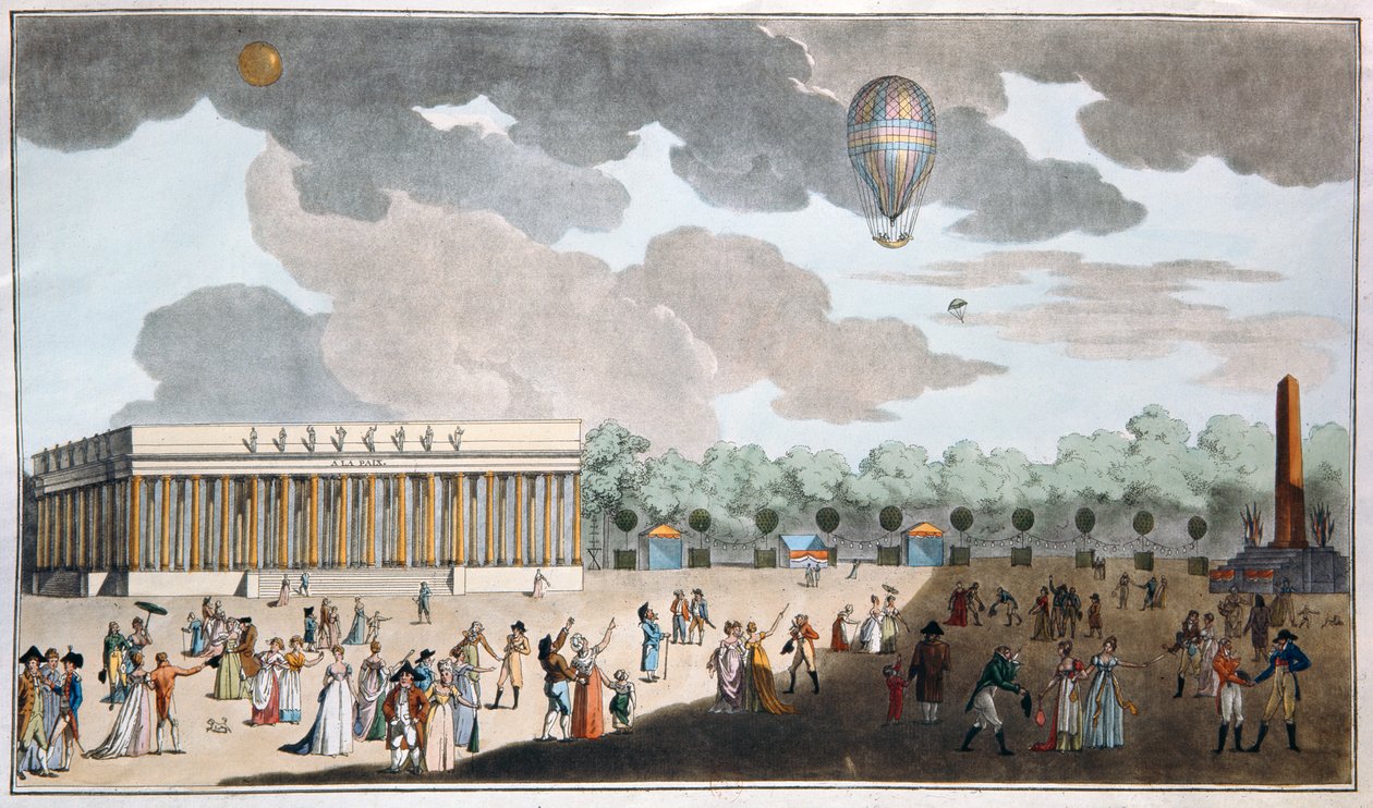 Feier des Bastille-Tages, 14. Juli auf den Champs Elysees, Paris im Jahr 1801 von French School