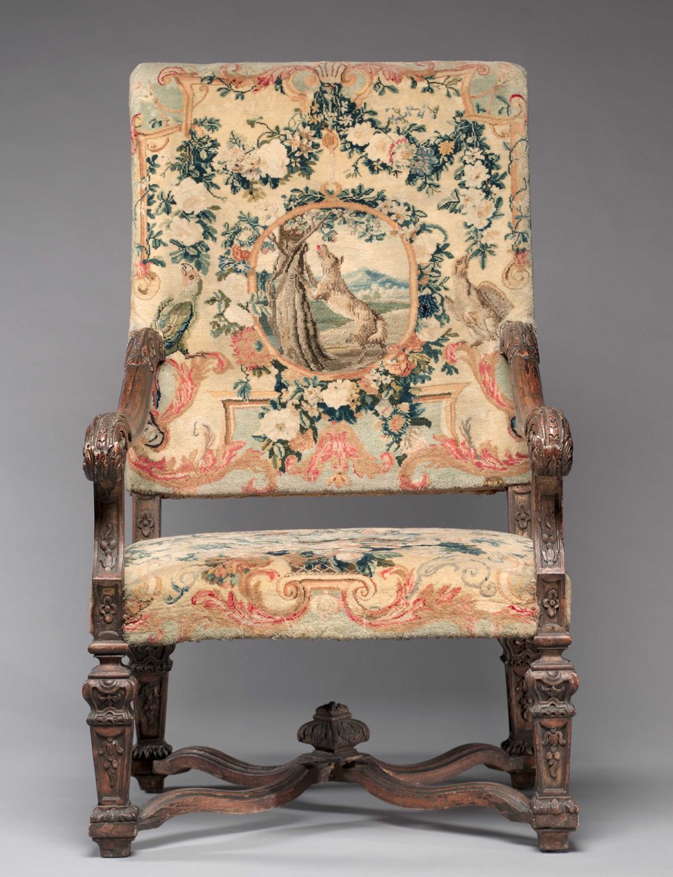 Stuhl, Hersteller Savonnerie-Manufaktur, vor 1717 von French School
