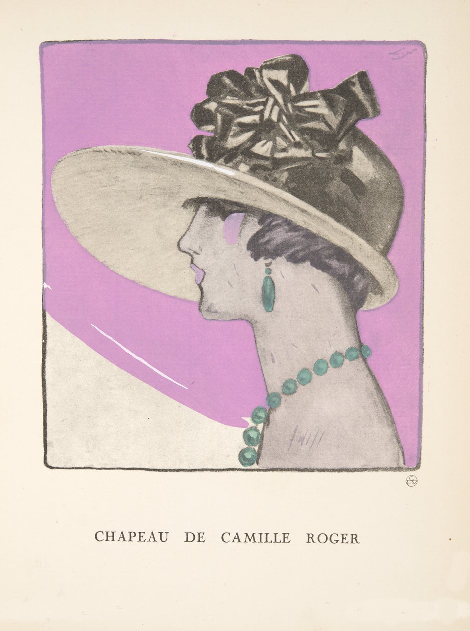 Hut von Camille Roger, aus einer Sammlung von Modeplatten von French School