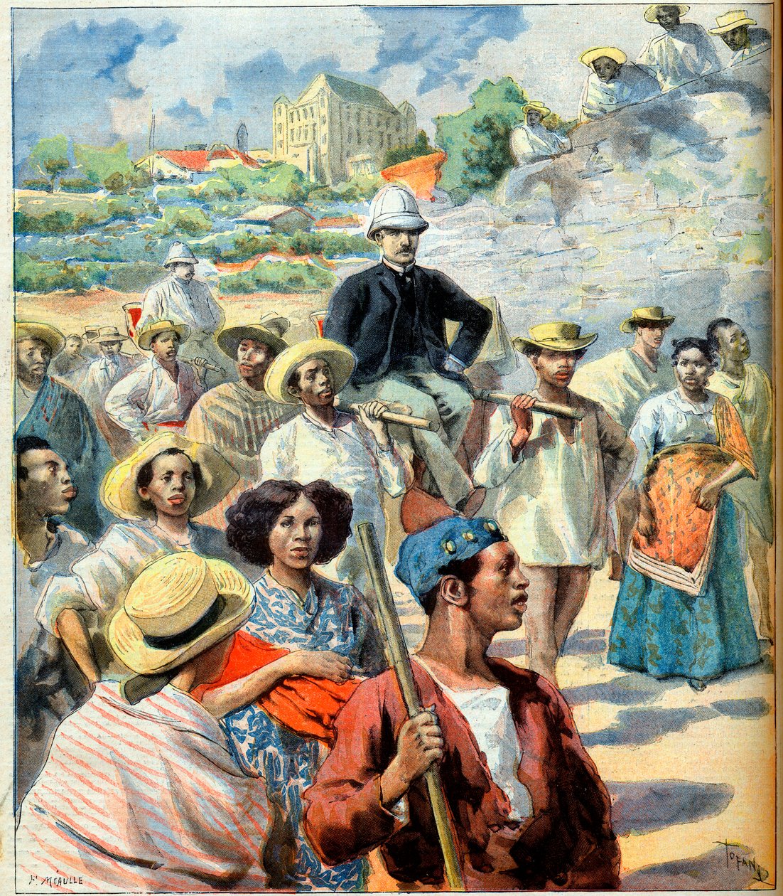 Charles Le Myre de Vilers (1833-1918) in Madagaskar (Versuch der Versöhnung zwischen der Regierung von Tananarive und Frankreich) Illustration aus 