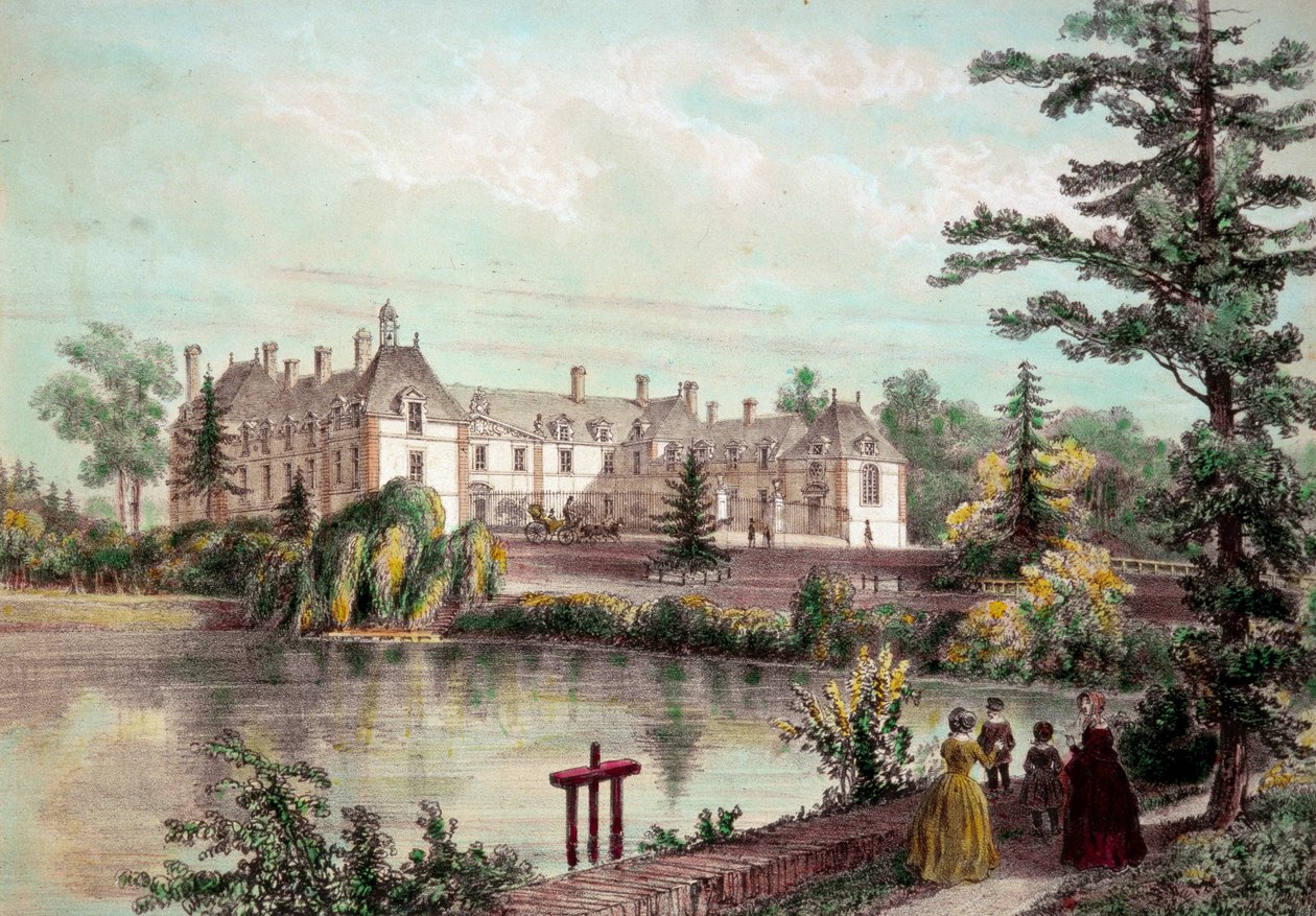 Schloss der Loire: Ansicht des Schlosses La Seilleraye in Carquefou von French School