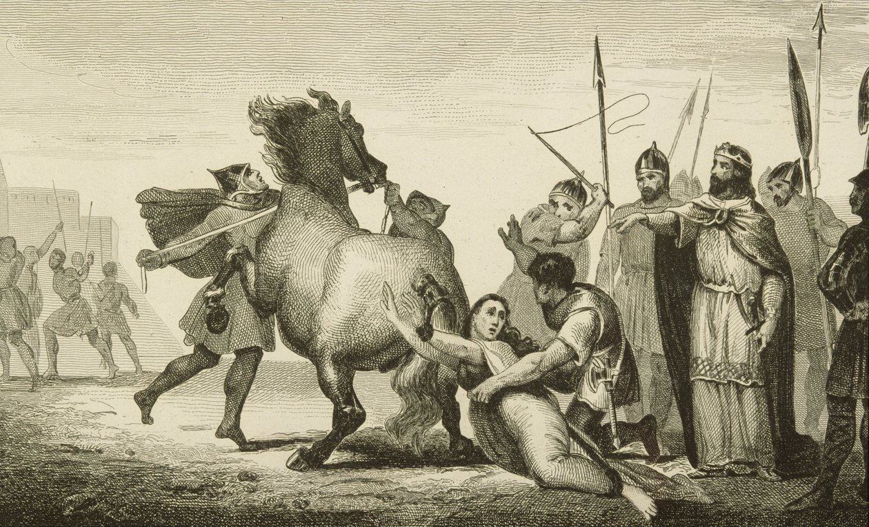 Chlothar II. bei der Hinrichtung von Königin Brunhilda, aus 