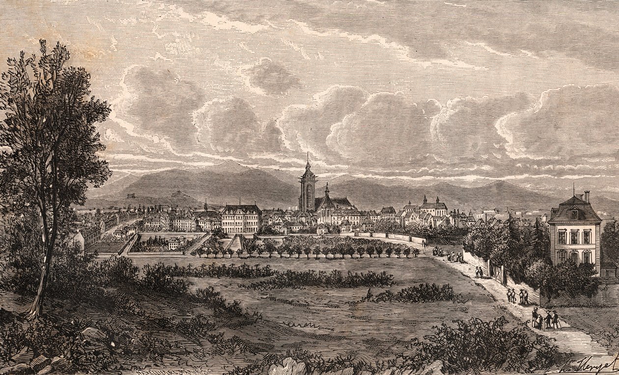Colmar - Haut-Rhin, Elsass - Gravur in „La France illustrée: Geographie, Geschichte, Verwaltung, Statistik“ von V.A. Malt-Brown. 1884 von French School