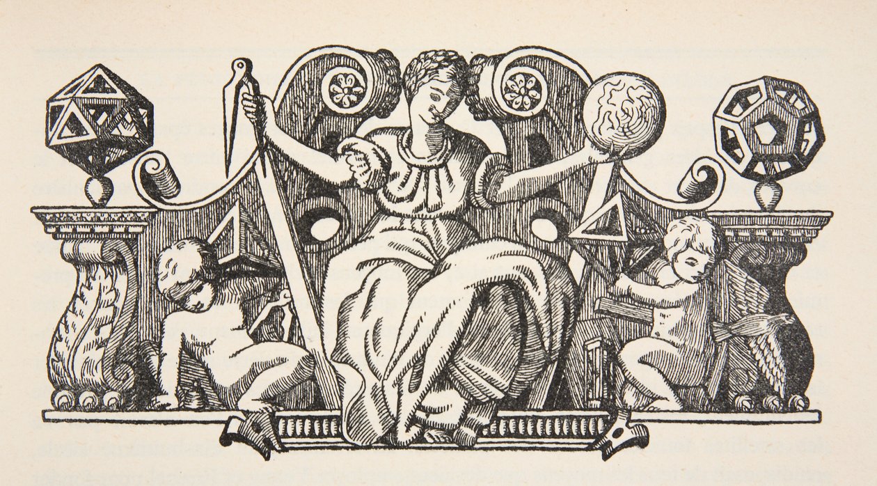 Kopie einer Titelillustration aus Theatrum Instrumentorum de Besson, Kopie von Boris Mestchersky, Illustration aus Histoire de la Nation Francaise, Sciences, Bände I & II, von Gabriel Hanotaux von French School
