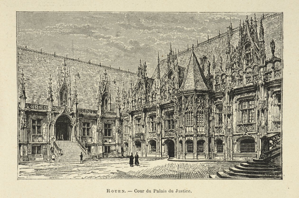 Hof des Justizpalastes, Rouen, S.13, Illustration aus 