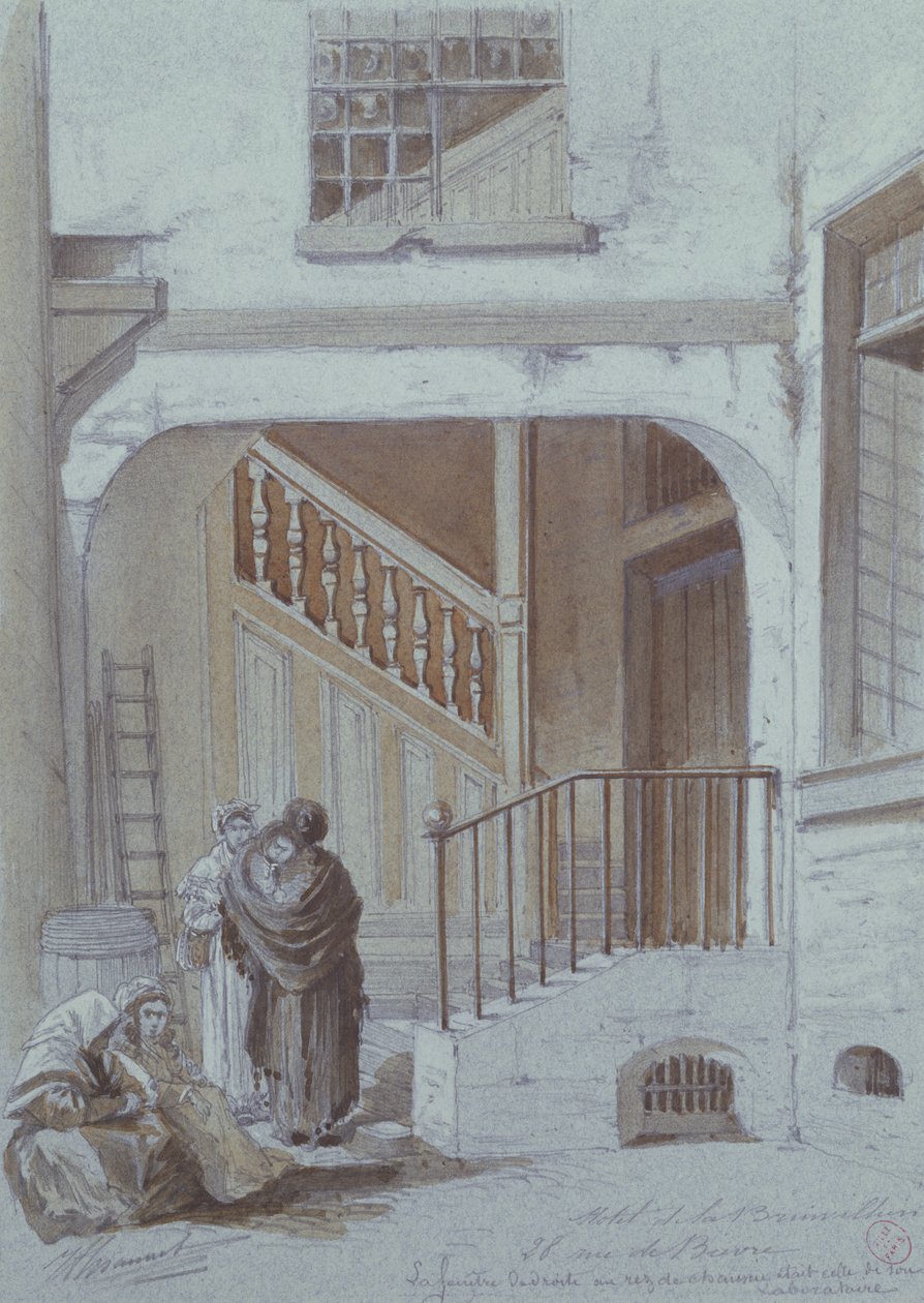 Hof und Labor der Marquise de Brinvilliers, 28 rue de Bievre, Paris von French School