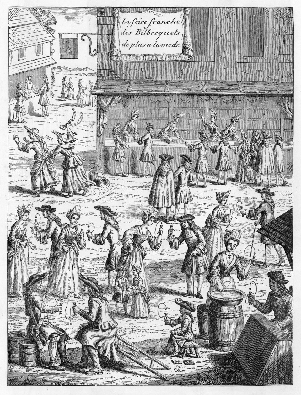 Becher- und Ballmesse, spätes 17. Jahrhundert von French School