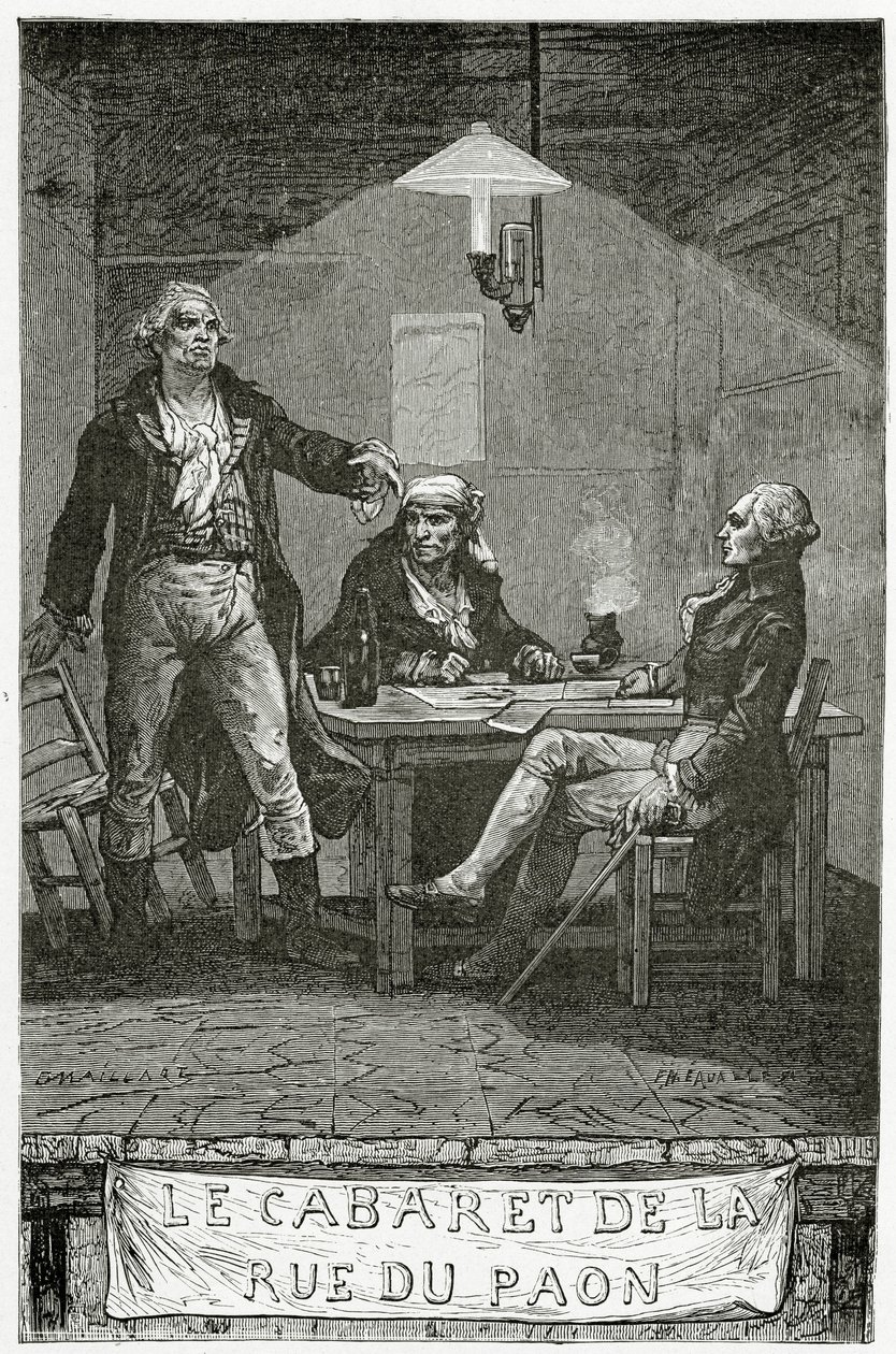 Danton, Marat, Robespierre - Illustration aus Quatre Vingt Treize von French School
