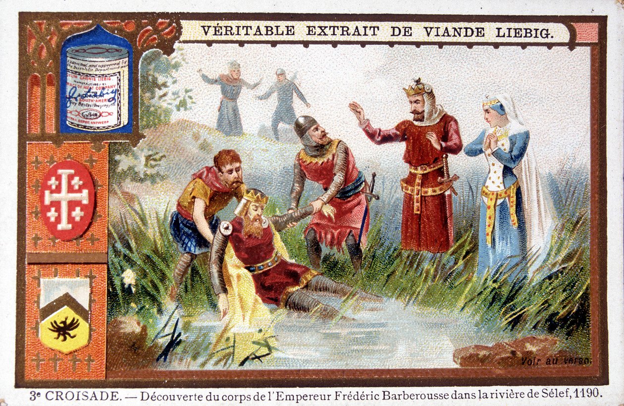 Entdeckung des Körpers von Friedrich Barbarossa im Selef-Fluss von French School