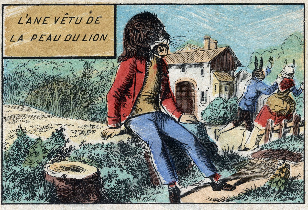 Der Esel im Löwenfell. Fabeln von Jean de La Fontaine von French School