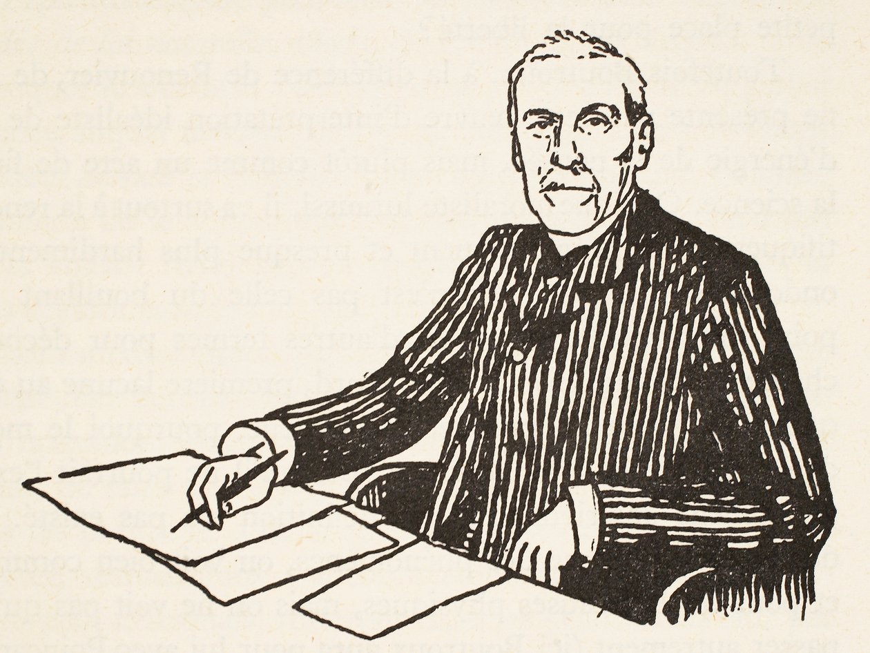 Emile Boutroux, Kopie von Boris Mestchersky, Illustration aus Histoire de la Nation Francaise, Sciences, Bände I & II, von Gabriel Hanotaux, 1924 von French School