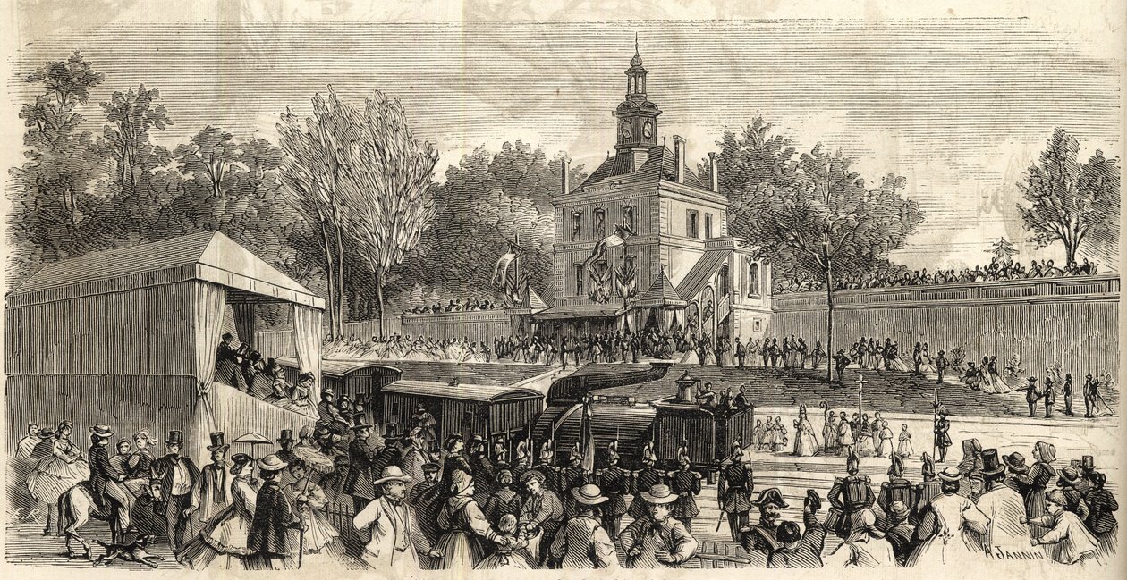 Enghien-les-Bains nach Montmorency Linie - Einweihung der Enghien-Bahn nach Montmorency, 30. Juni von French School