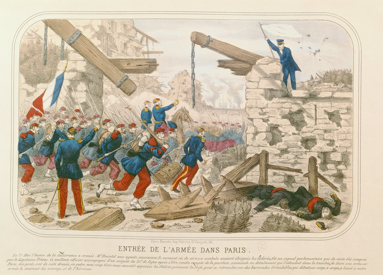 Einzug der Armee in Paris, 21. Mai 1871 von French School