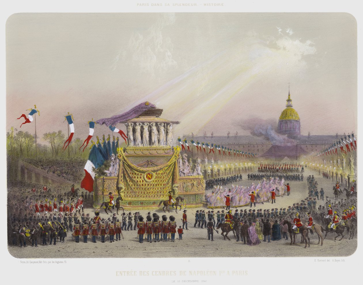 Einzug der Asche Napoleons I. in Paris, am 15. Dezember 1840 von French School
