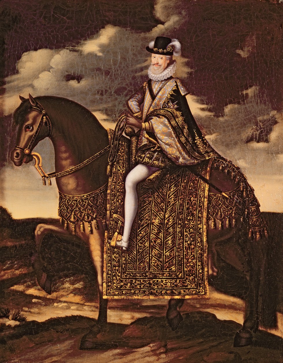 Reiterporträt von Henri IV (1553-1610) von French School