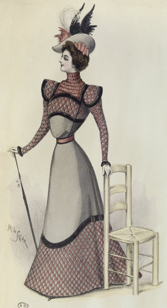 Modeplatte, Illustration aus La Nouvelle Mode, 1897 von French School