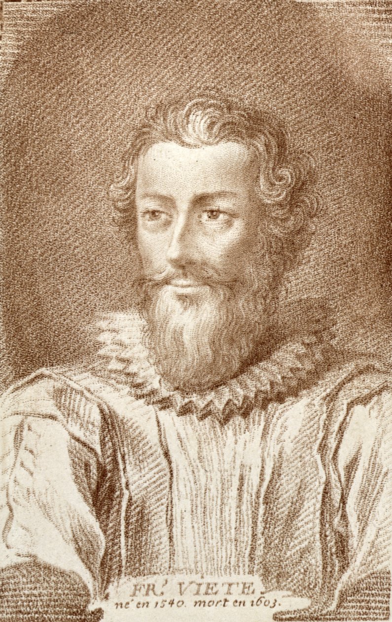 François Viète (1540-1603), Illustration aus Histoire des Mathématiciens von Alexandre Saverien (1720-1805), veröffentlicht in Paris 1766 von French School