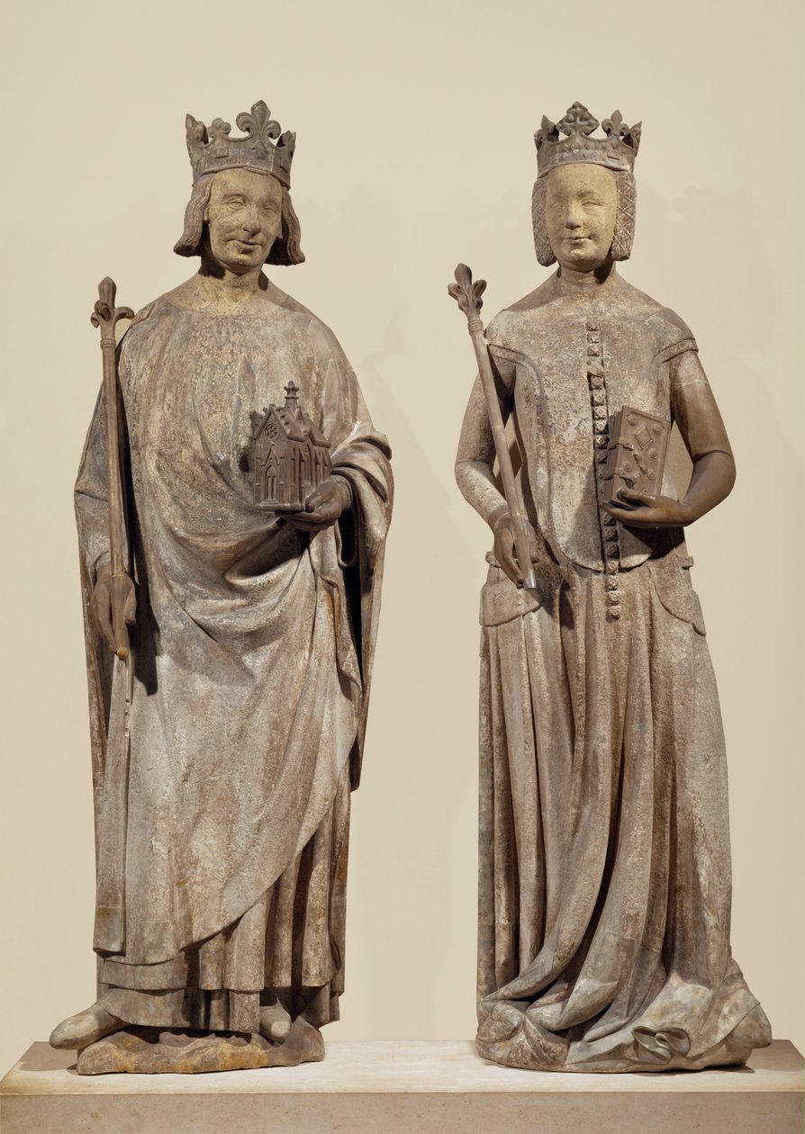 Französischer König Karl V. und Jeanne de Bourbon von French School