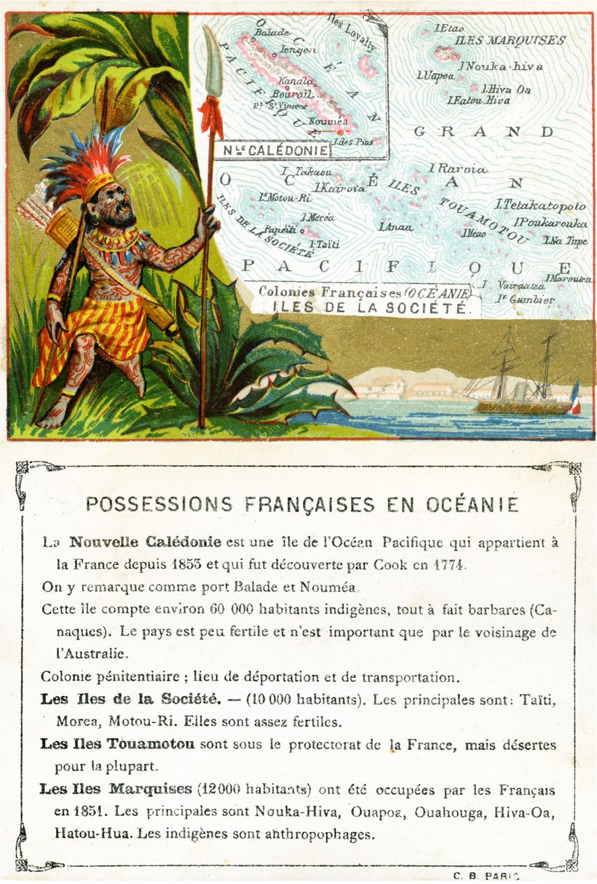 Französische Besitzungen in Ozeanien, ca. 1890 von French School
