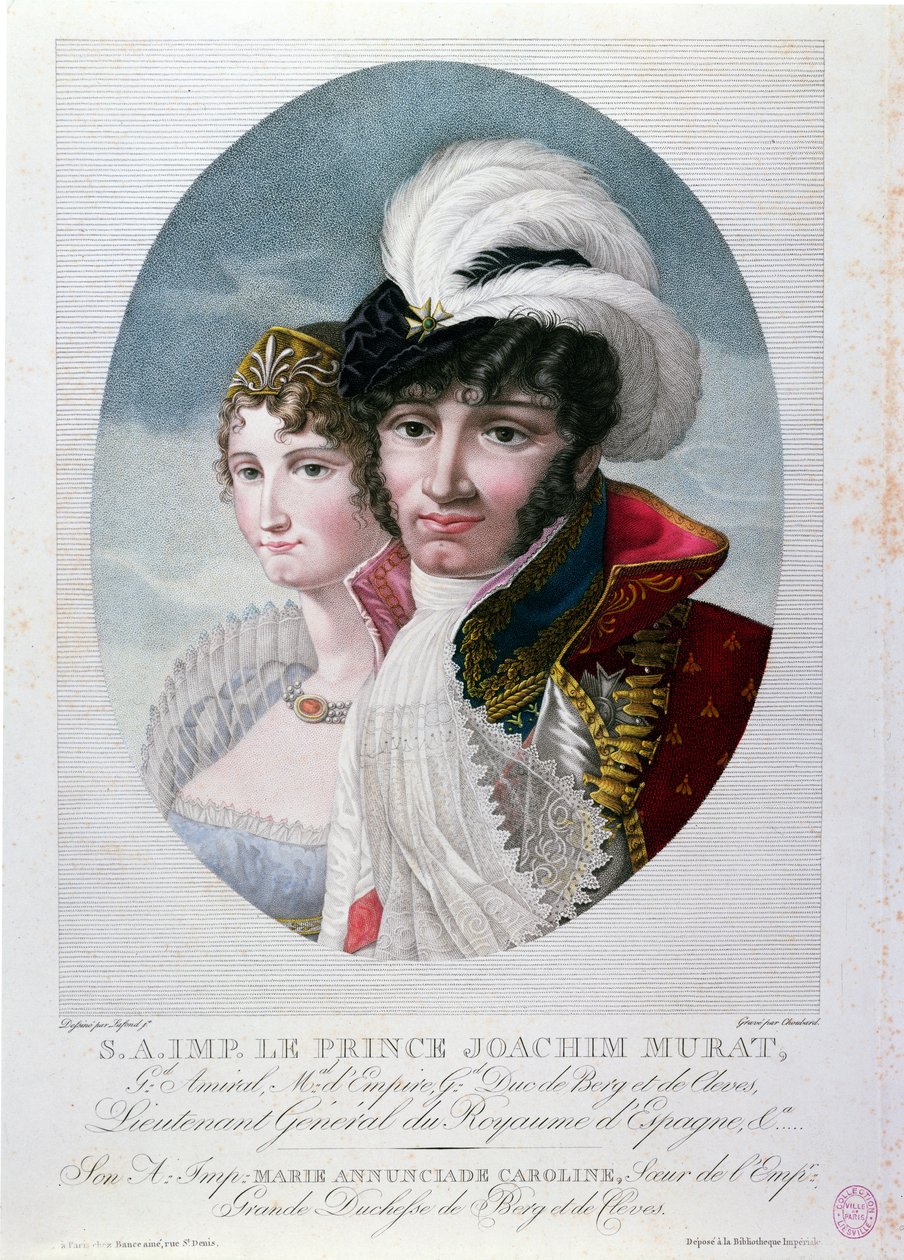 General Joachim Murat (ca. 1767-1815) und seine Frau Caroline Bonaparte (1782-1839) von French School