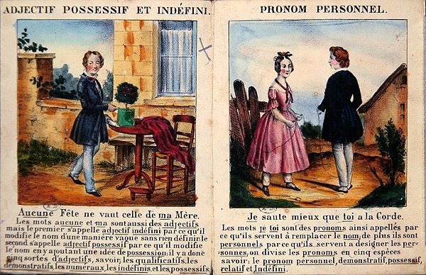 Grammatikbuch für Kinder, ca. 1850 von French School