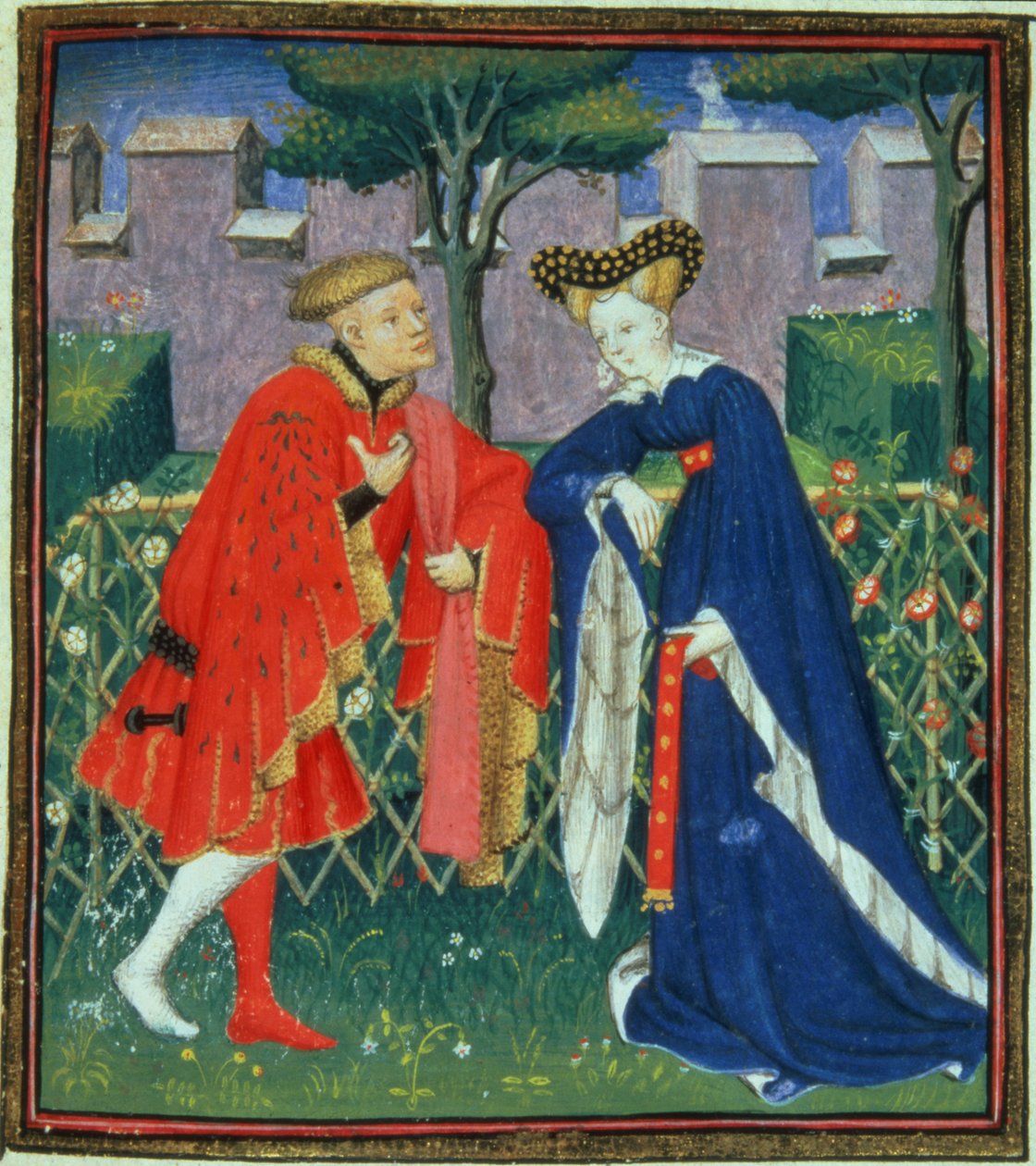 Hundert Balladen einer Dame und ihres Liebhabers, Pariser Kopie, c.1410-15 von French School