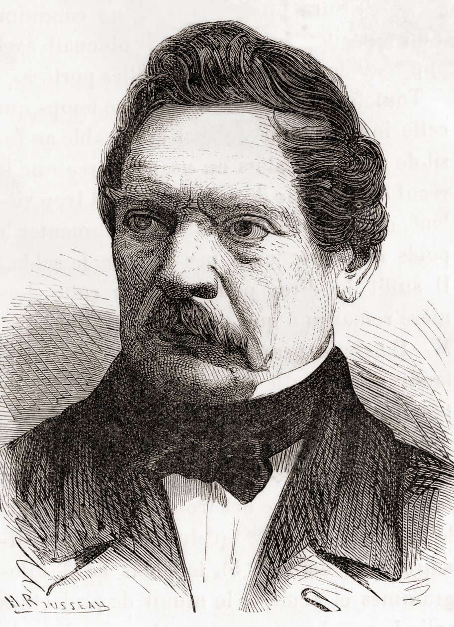 Henri-Gustave Delvigne, aus Les Merveilles de la Science, veröffentlicht um 1870 (Stich) von French School