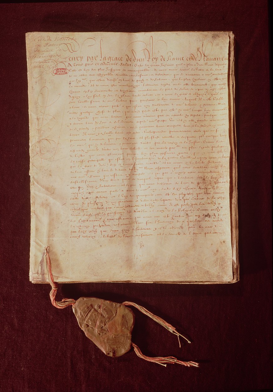 Henri IV, von Gottes Gnaden König von Frankreich und Navarra, erste Seite aus 