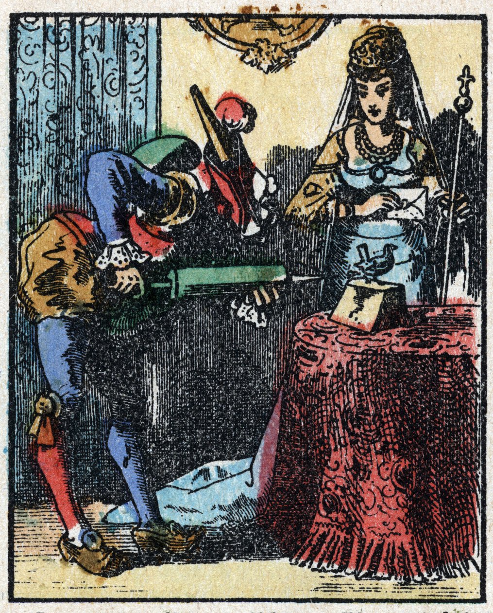 Geschichte von Dr. Pulcinella (Polichinelle). Holzgravur von Imagery Pellerin - Epinal, sp. 19. Jahrhundert. von French School