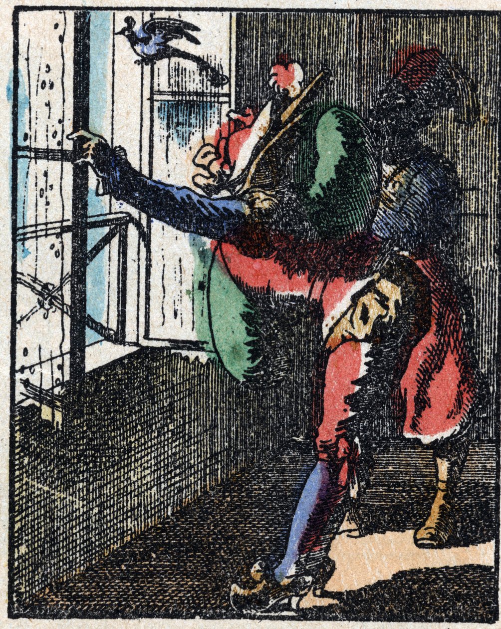 Geschichte von Dr. Pulcinella (Polichinelle). Holzschnitt von Imaging Pellerin - Epinal, späte 19. Jahrhundert von French School