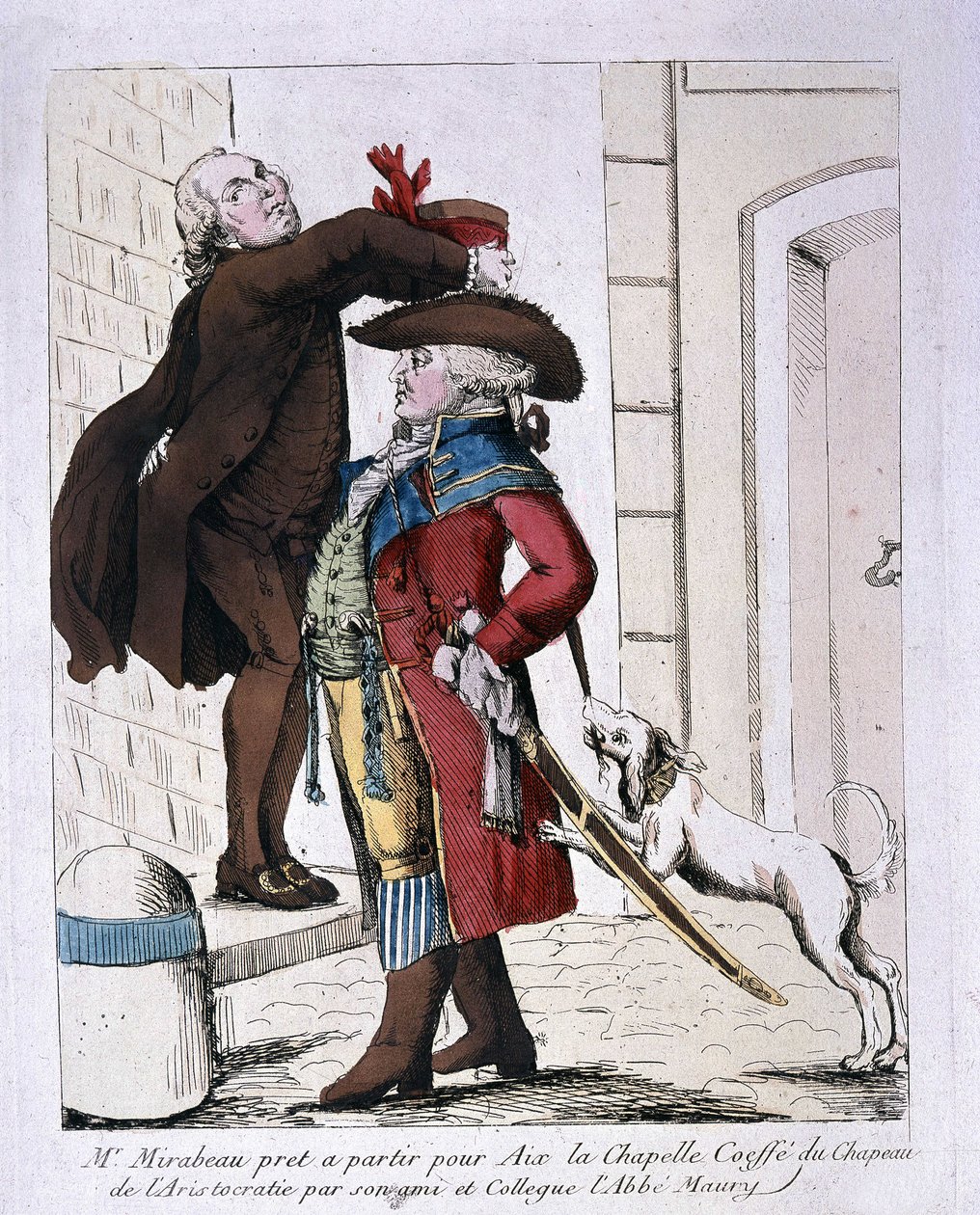 Honore Gabriel Riqueti, Graf von Mirabeau (1749-1791) trägt den Hut des Adels, späte 18. Jahrhundert von French School