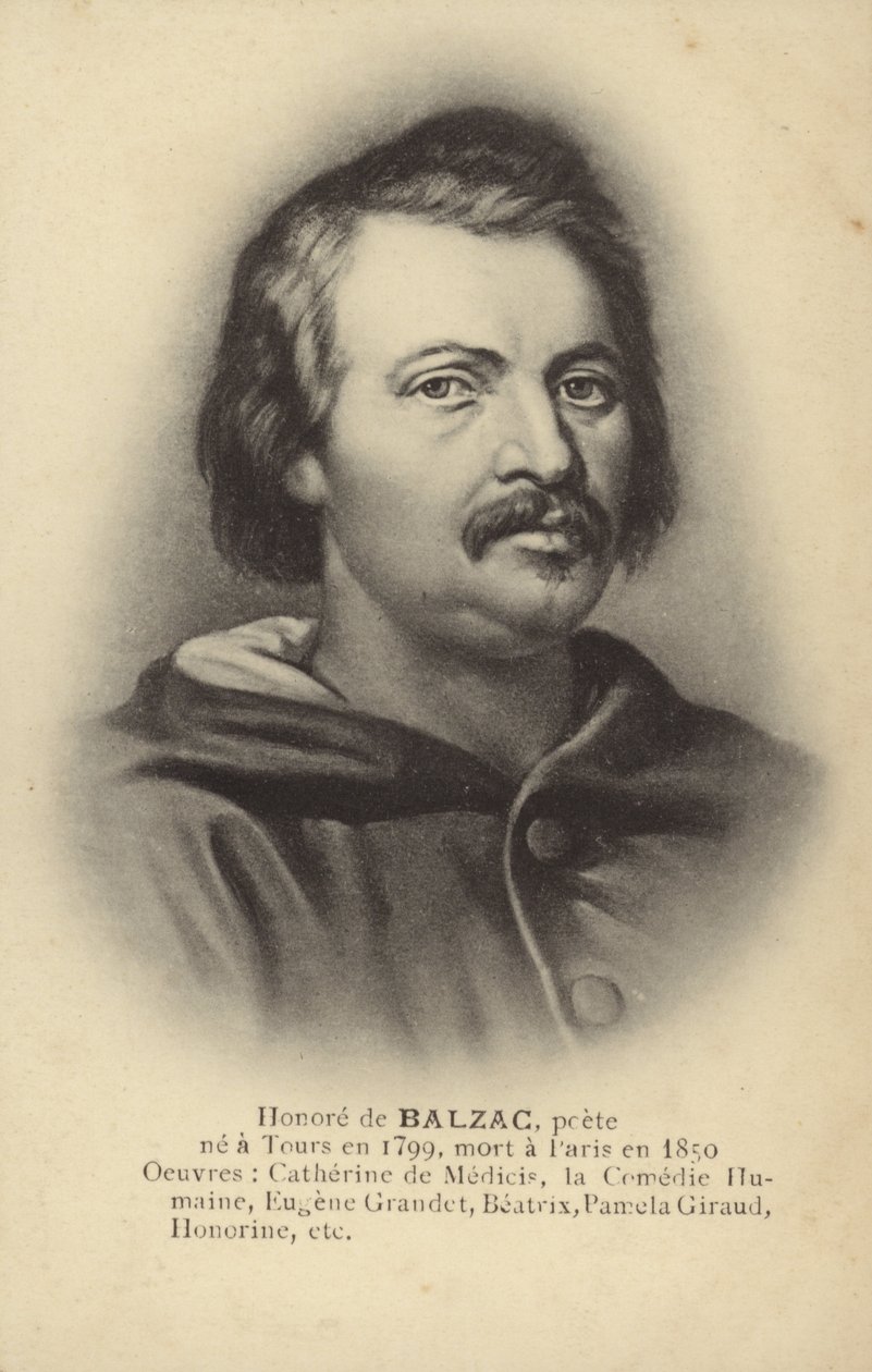 Honoré de Balzac (1799-1850), französischer Romanautor und Dramatiker von French School