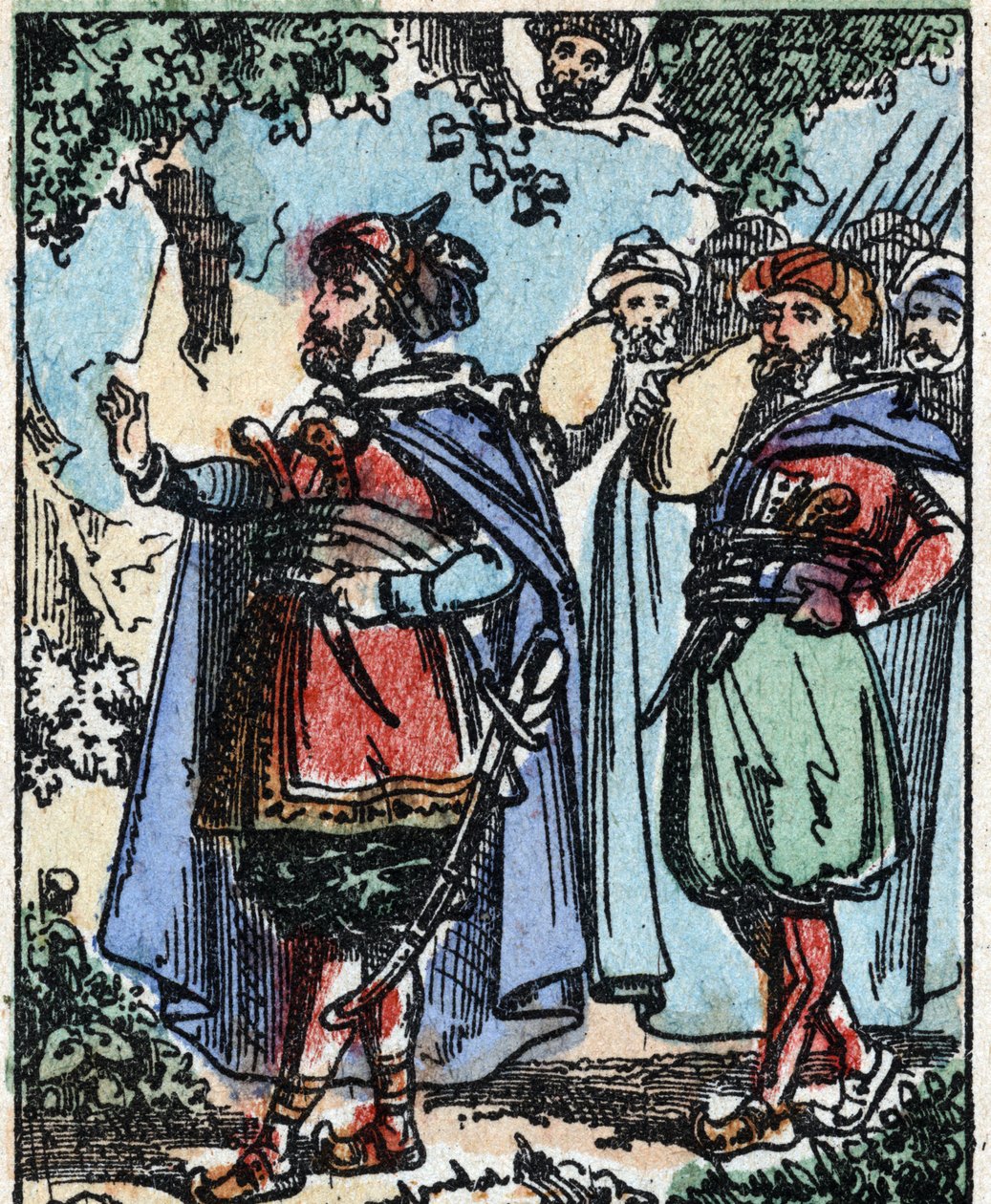 Illustration für die Geschichten aus Tausendundeiner Nacht. Ali-Baba (Ali Baba). Holzstich aus Imaging Pellerin - Epinal, sp. 19. Jahrhundert. von French School