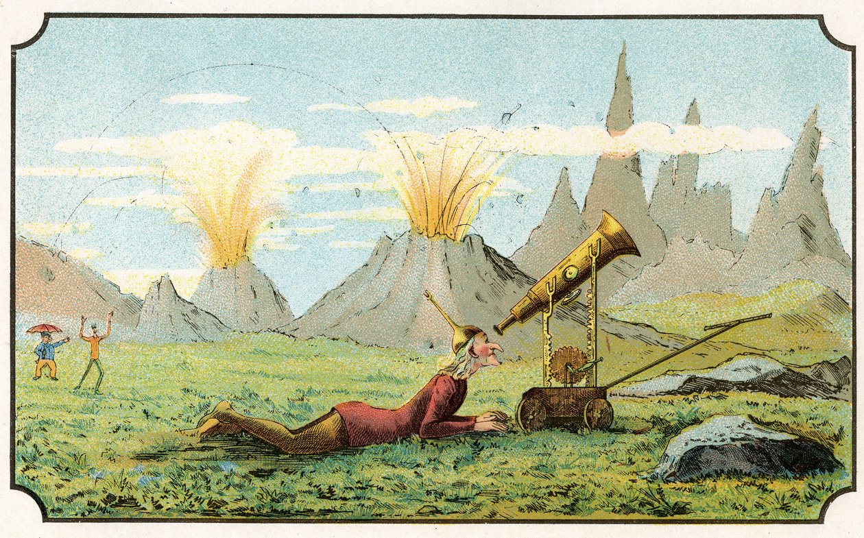 Illustration des Buches "Reise zum Mond vor 1900" von A. de Ville-d