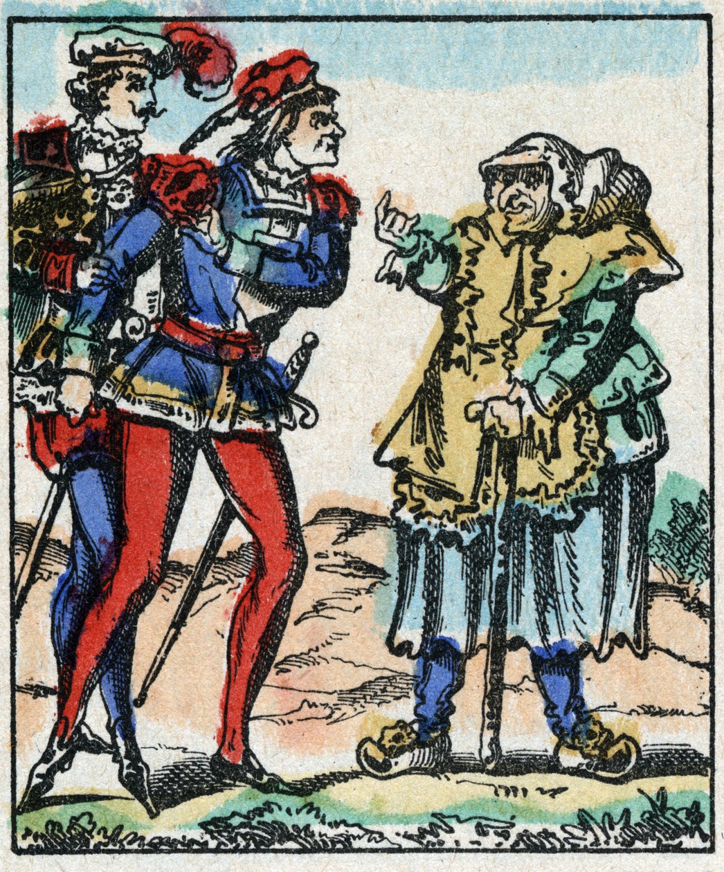 Illustration des Märchens „Die Abenteuer von Groß Flandrin“. Holzstich von Imaging Pellerin - Epinal, Ende des 19. Jahrhunderts von French School